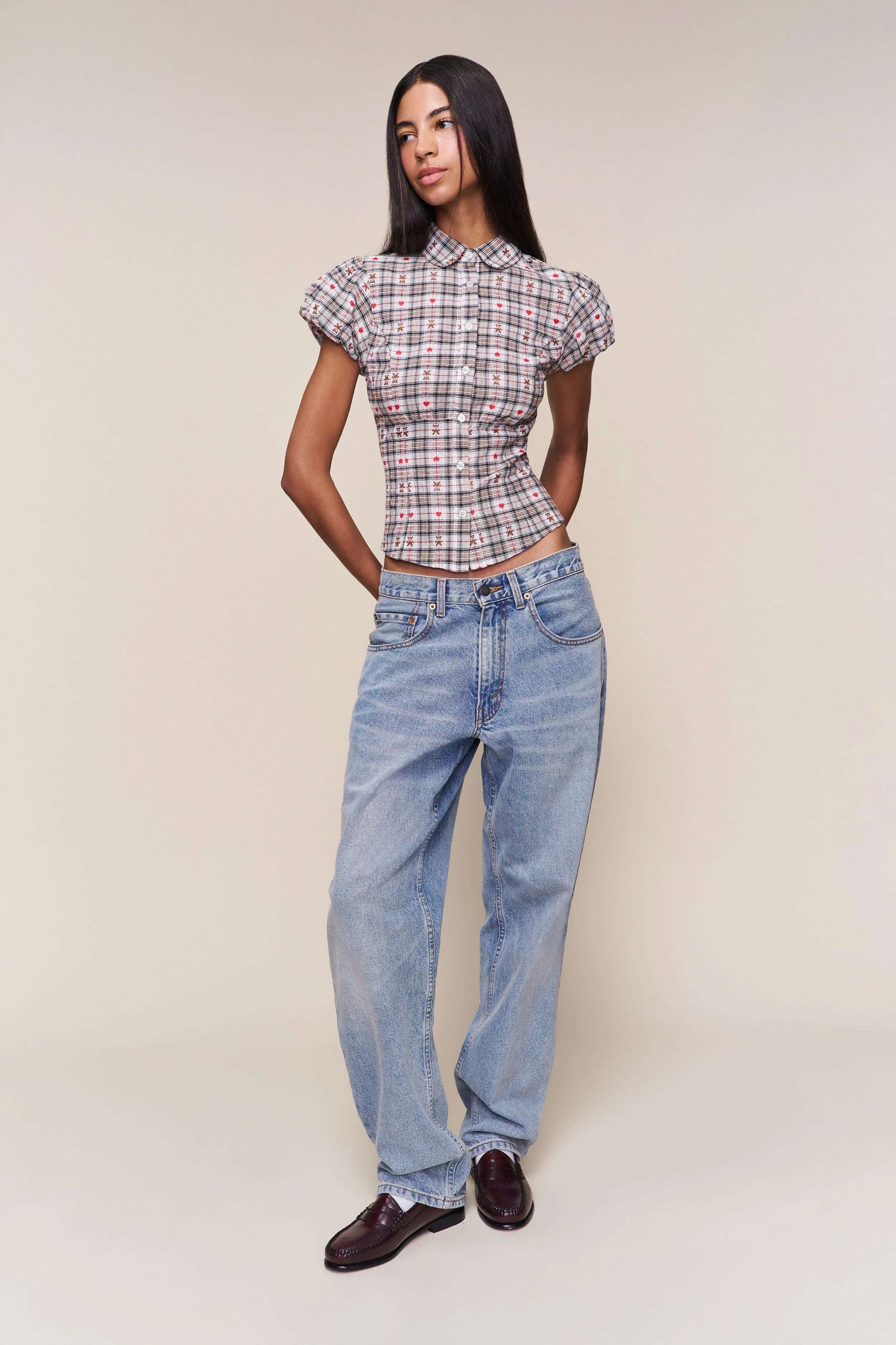 AthleisureReady Liana Plaid Top