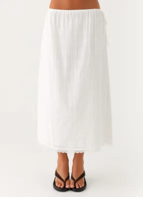 Neutral palette Sweet Lullaby Midi Skirt - White
