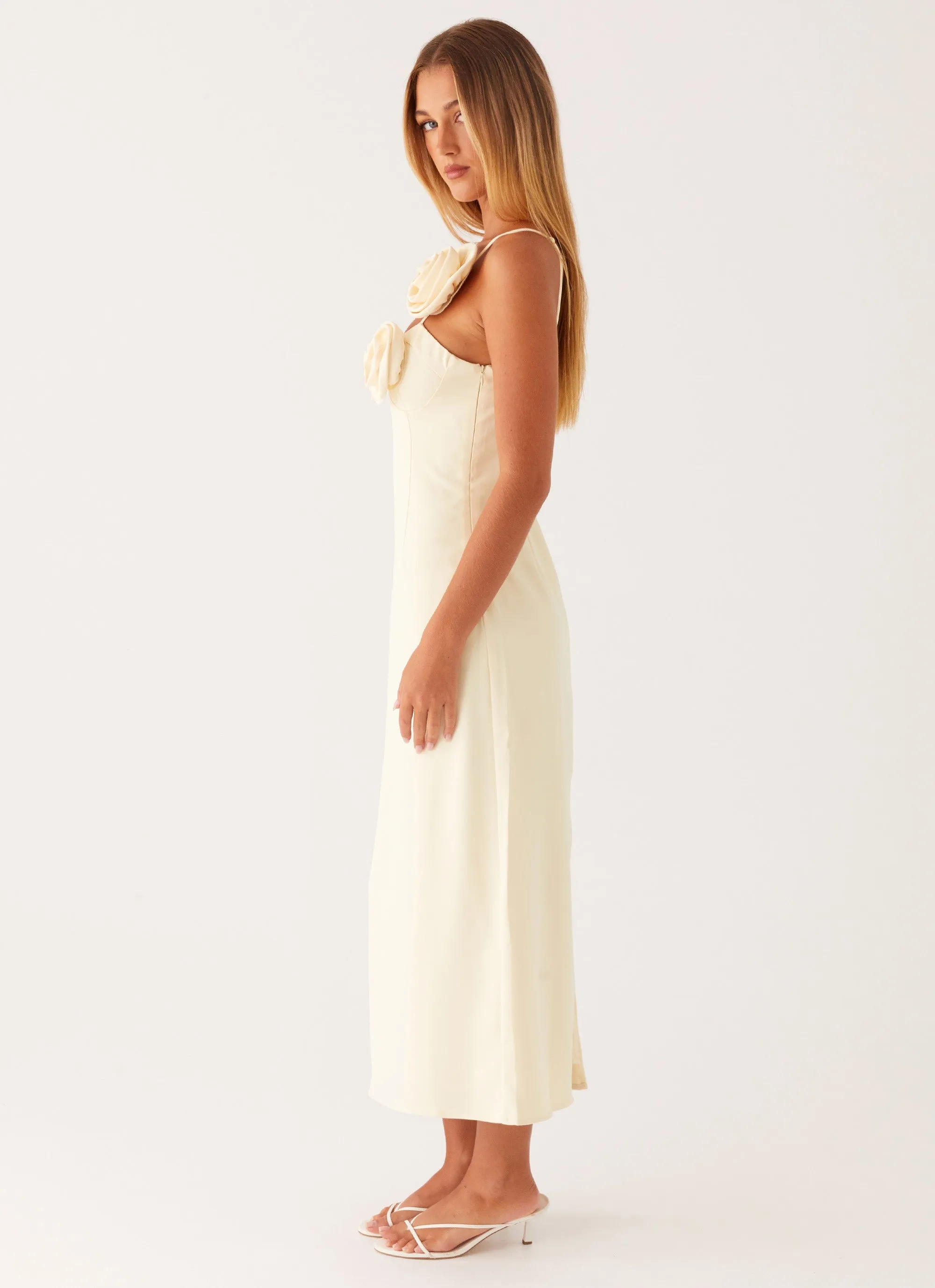Sweetpea Midi Dress - Yellow Lightweight and Breezy Chic Rhythm