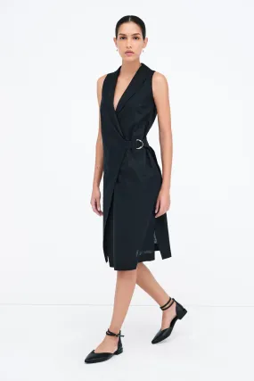 Non Restrictive Cut Tabitha Linen-Blend Dress