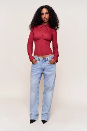 Breathable mesh Tailored Corset Long Sleeve