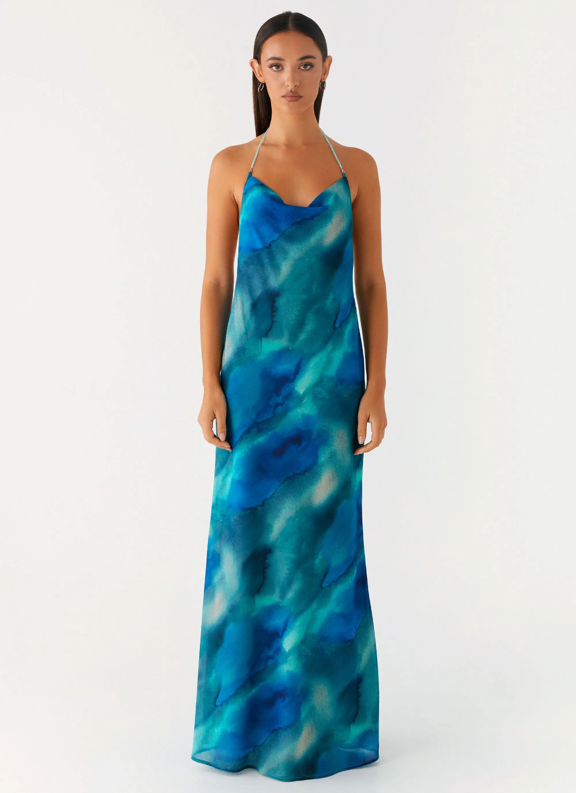 Journey Maxi Dress - Blue Tie Dye Comfy Yet Stylish Trendy And Comfortable