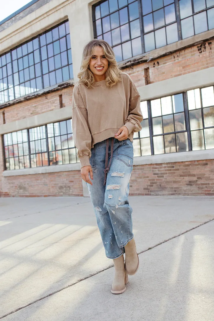 BreathableFabric Muted Moon Crewneck