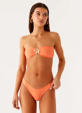 Taiwan Bandeau Bikini Top - Peach Girls