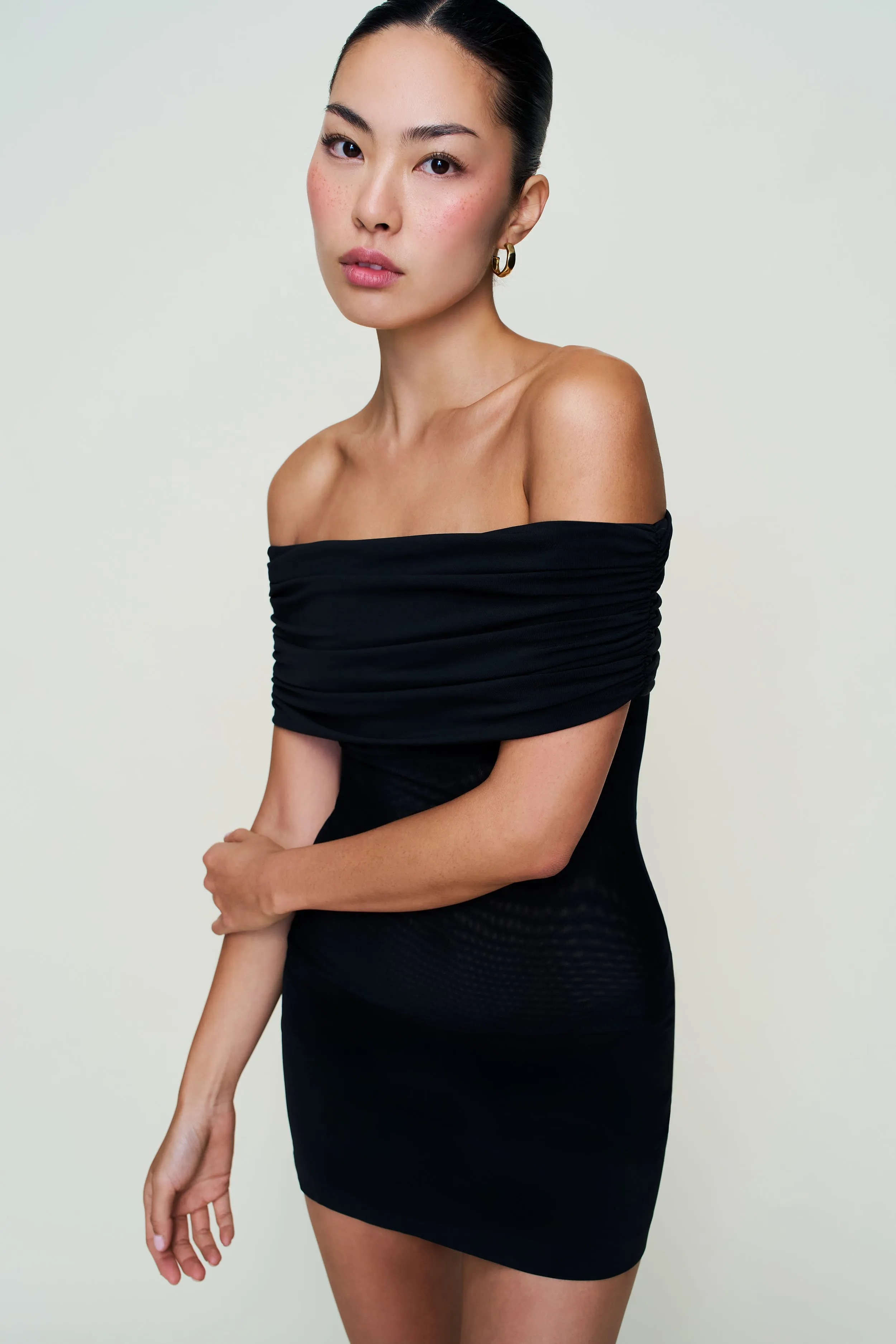 Talia Mesh Mini Dress Cool Finish Fashion Daily