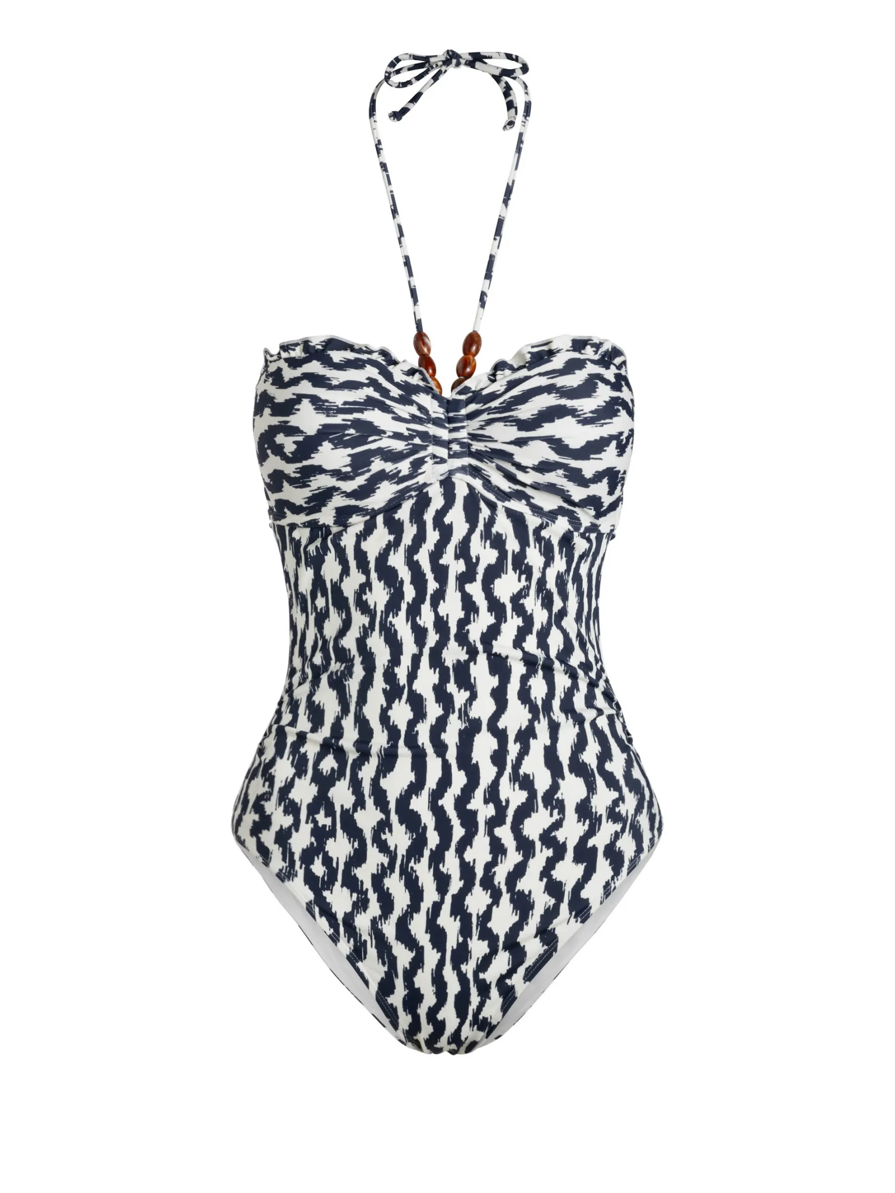 Talia One Piece In Elysia Waves Retro Swim Two Piece