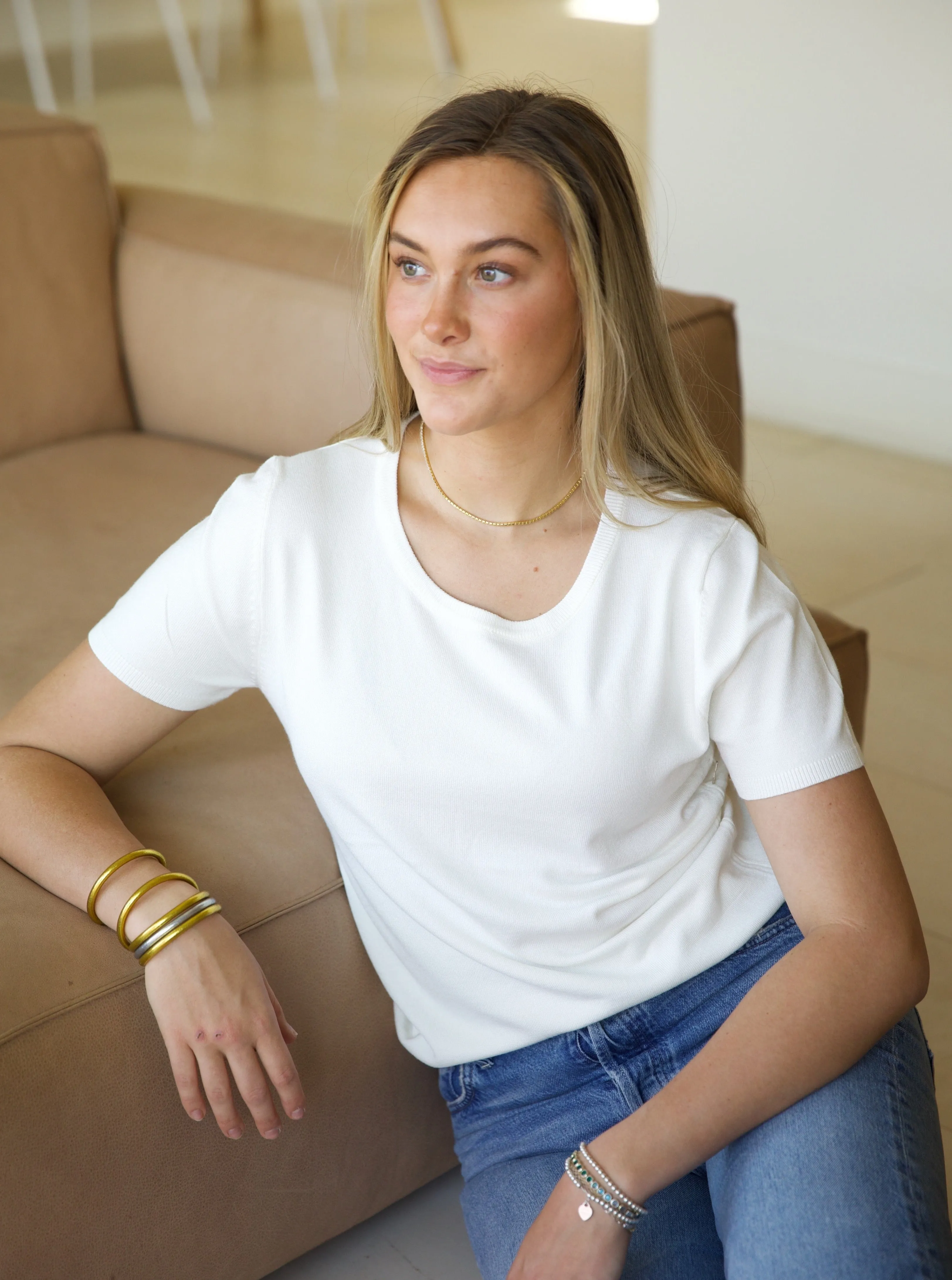 Jane Crew Knit - Ivory Sporty Hoodie NoiseReduciting Zipper