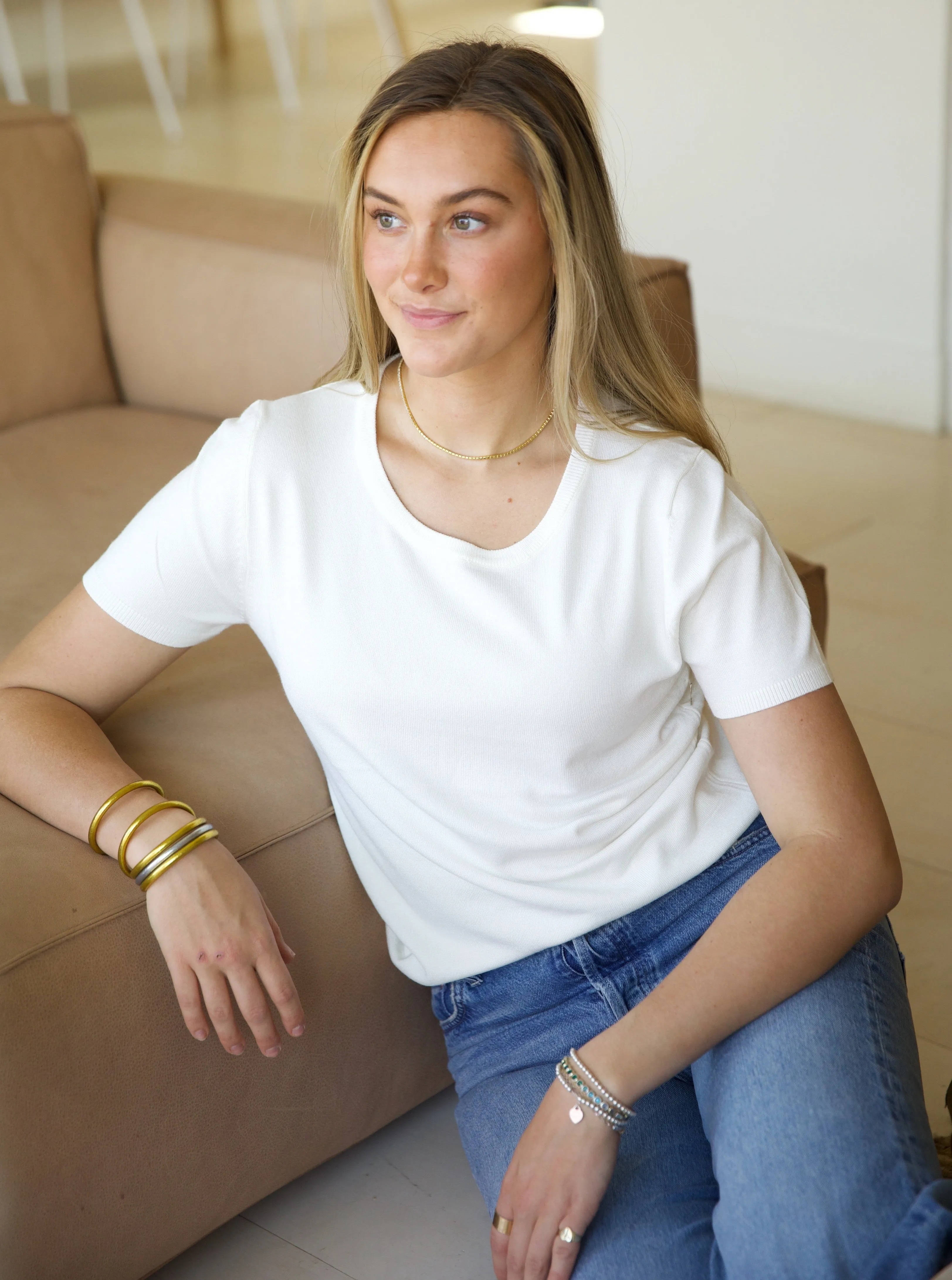 Jane Crew Knit - Ivory FlexibleCollarStructure