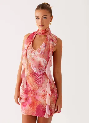 Tanner Mini Dress - Flamingo Fling Versatile dress for layering Smart and Stylish