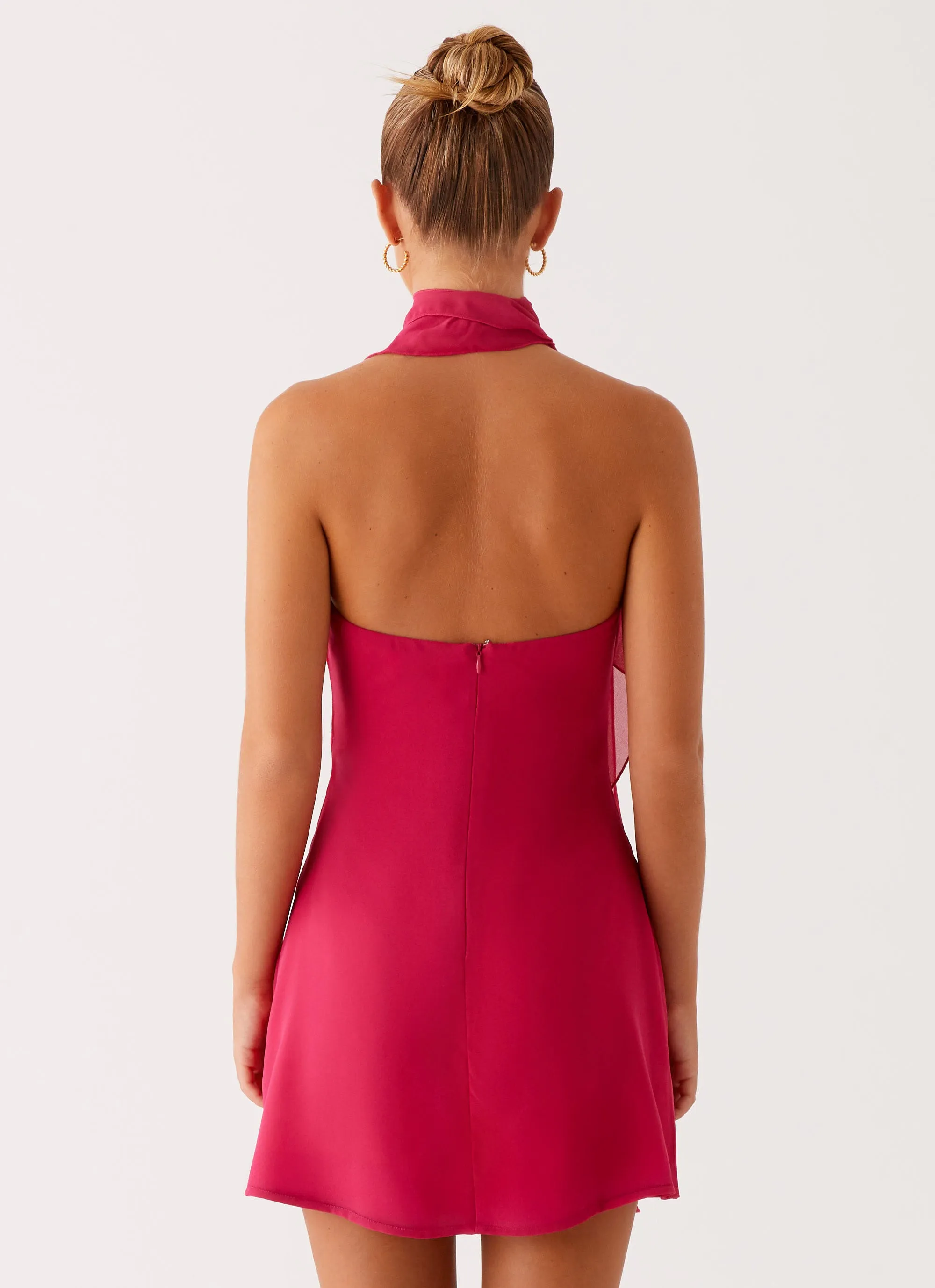 Refined Form Calm Outfit Tanner Mini Dress - Fuchsia
