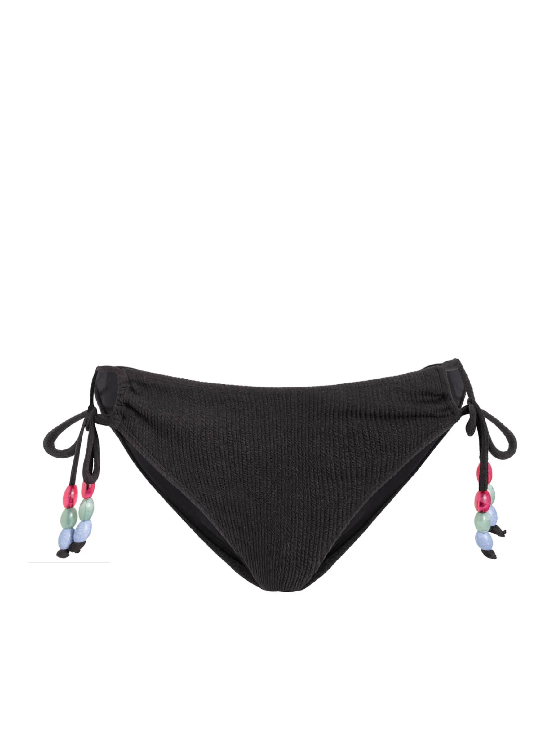 Multi Panel Ergonomic Cut Triangle Top Taryn Bottom In Black Texture