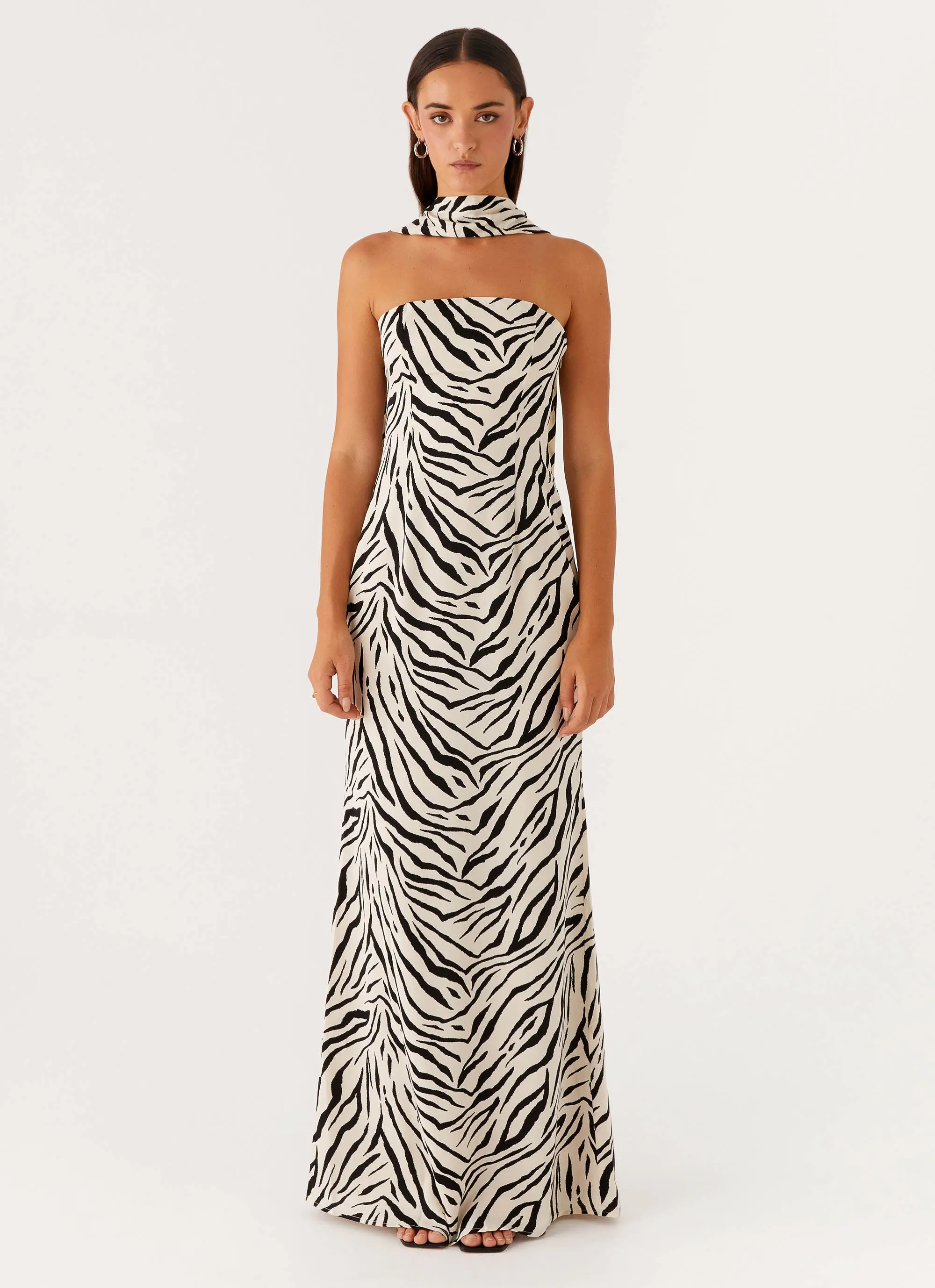 Jigsaw Strapless Maxi Dress - Zebra Perfect Fit Look Comfy and Cozy