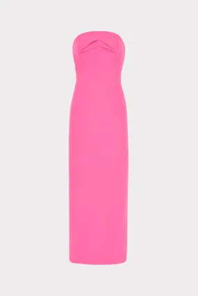 Fitted Base Taylor Triangle Pleat Cady Dress