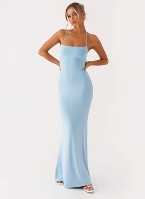 Light Fabrication Talk About Us Maxi Dress - Blue