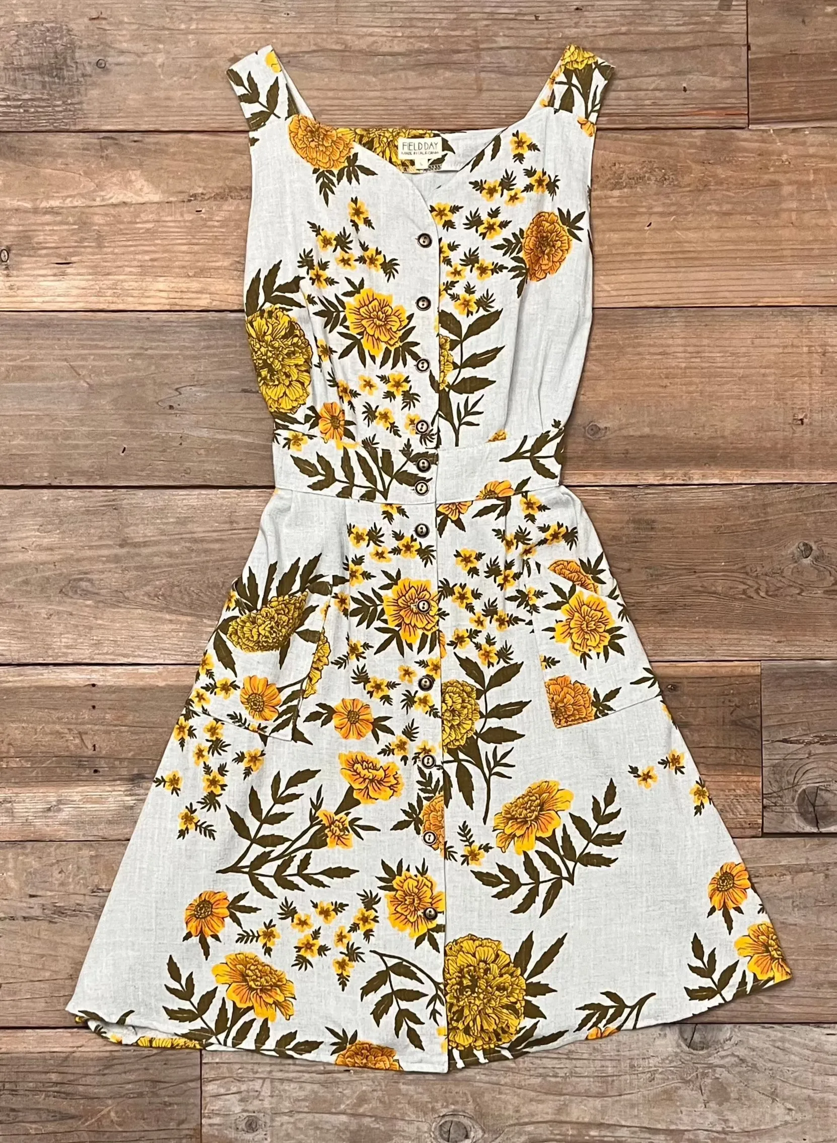 Cozy Flex Relaxed Finish Sheet Dress in Oat Marigold Linen