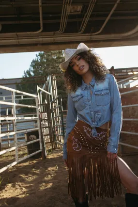 EcoFriendly Material Wander West Denim Top