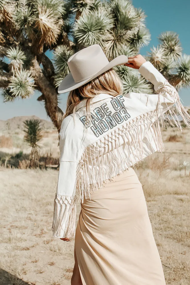 Babe Of Honor Farrah Jacket- Cream Active Urban Layer Roll Up Storage Design