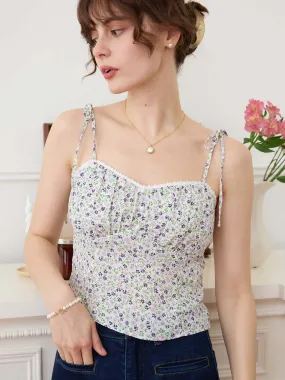 ReinforcedShoulders ??Final Sale??Louisa Floral V-neck Strappy Top