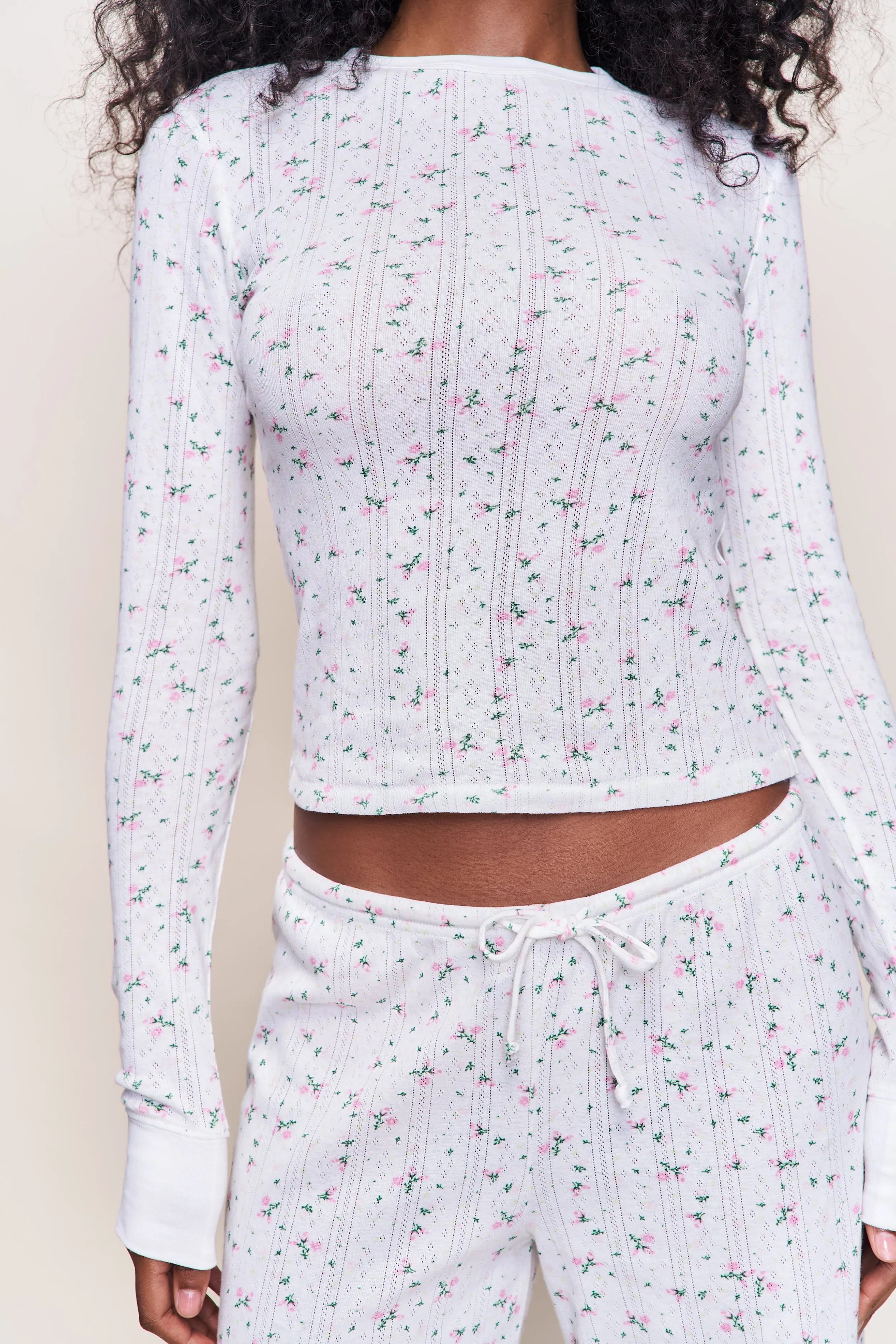 ReflectiveTrim Honey Long Sleeve Fitted Top