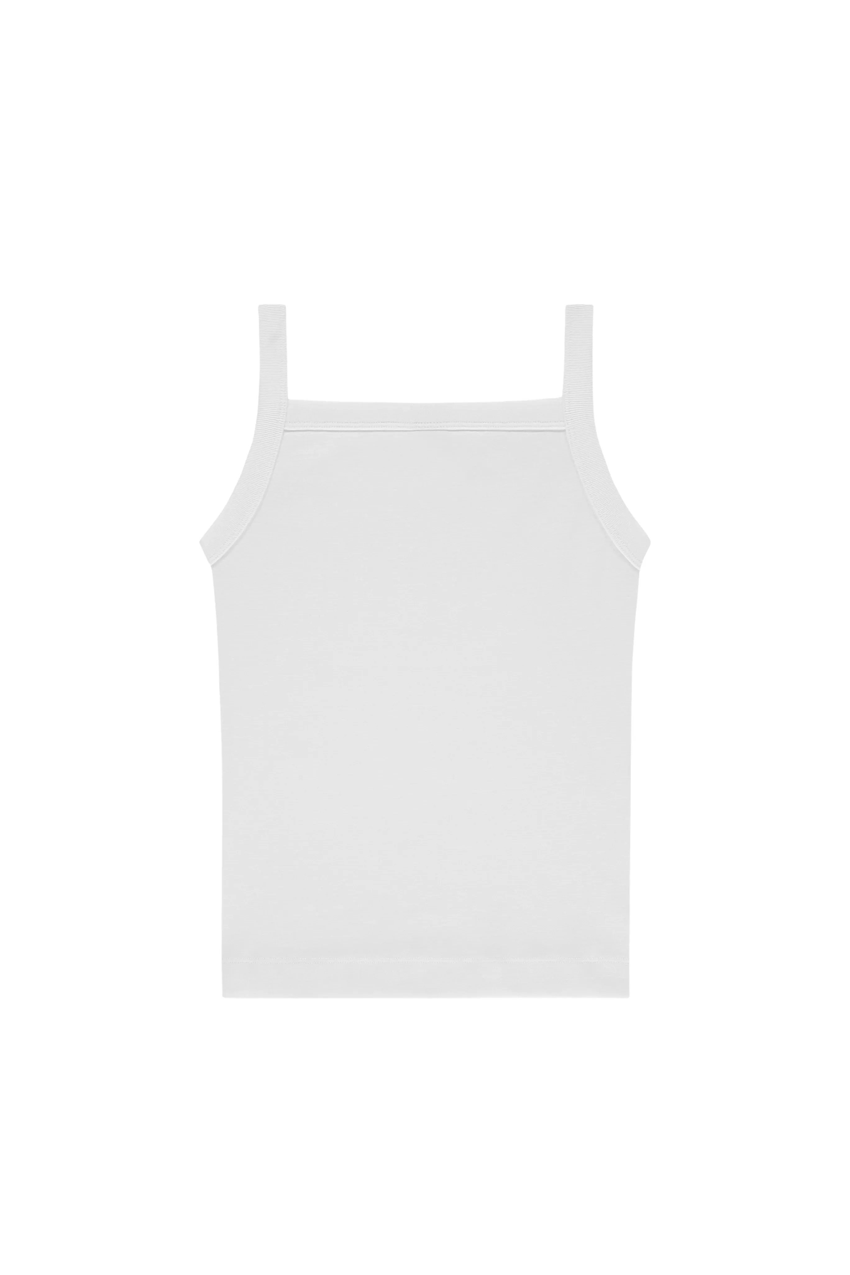 BreathableFabric DoubleLayered Collar May Cami in White