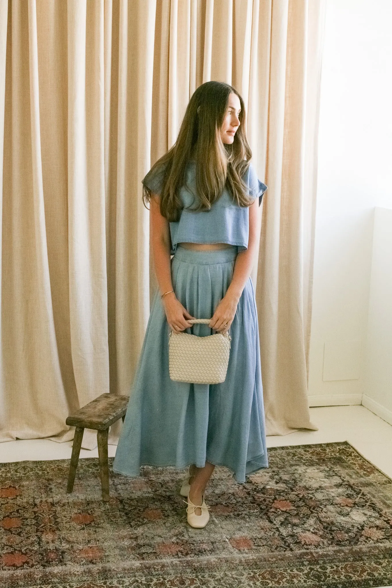 Tess Chambray Boxy Top AntiPilling Snag Free Fabric