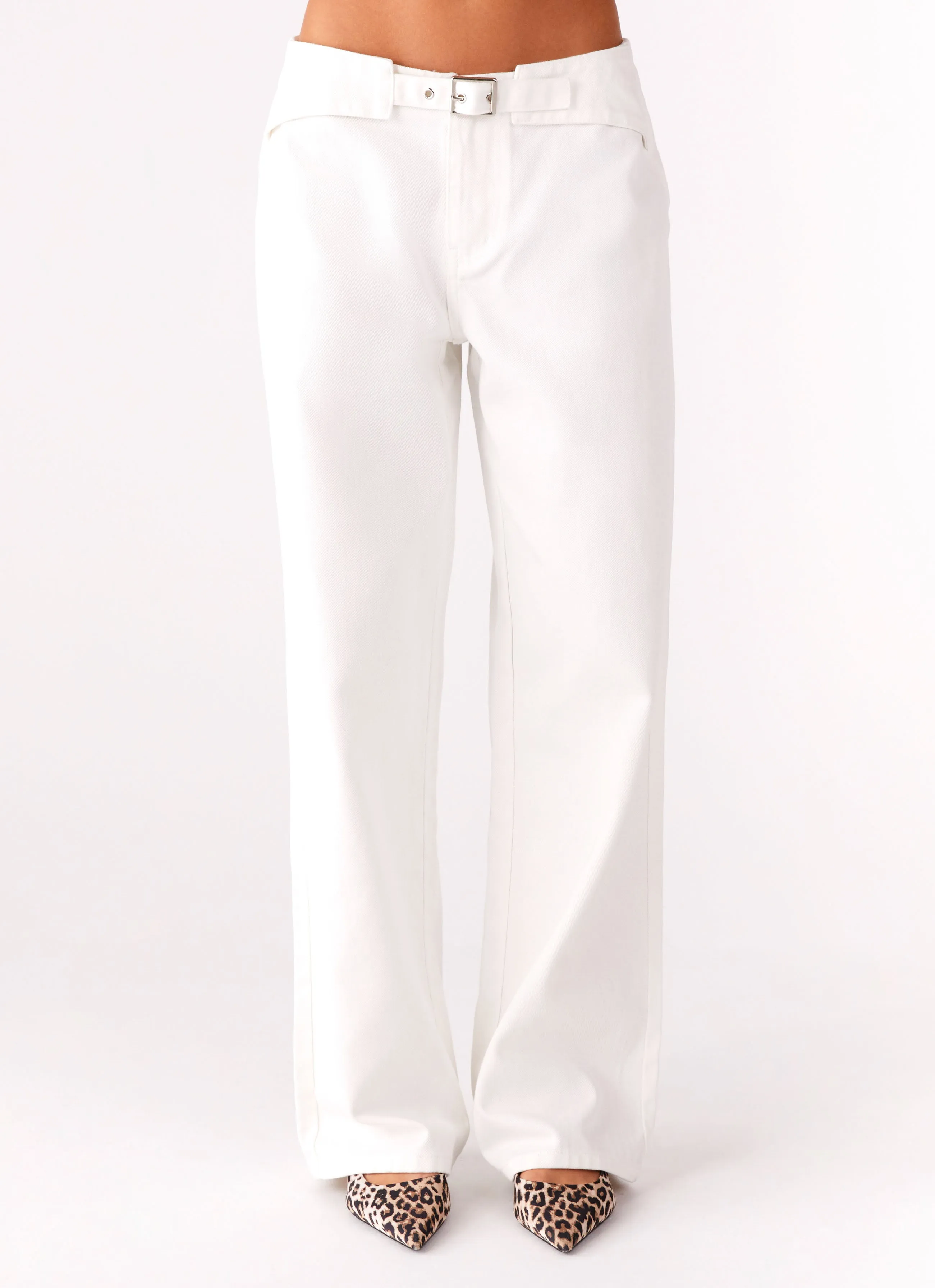 Texas Low Rise Jeans - White Premium Party Look Odor Control Treatment