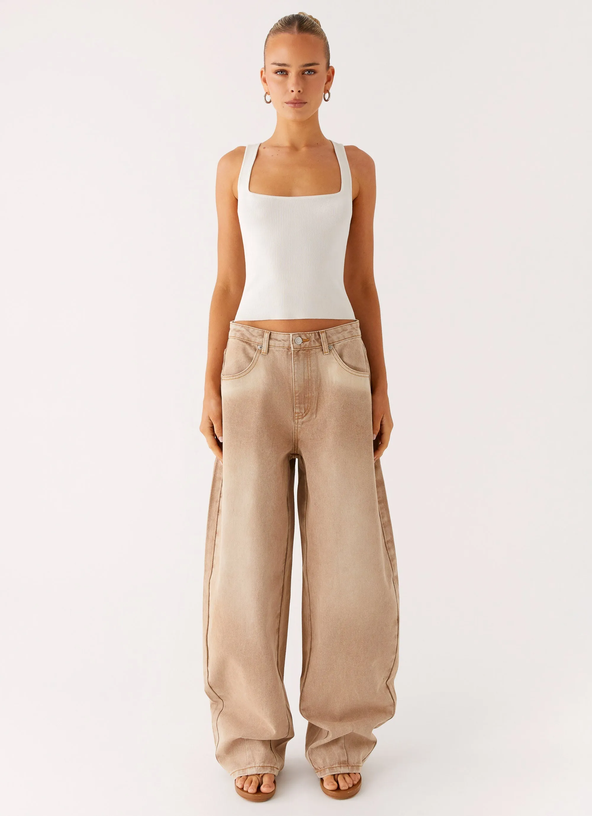 Khalil Baggy Jeans - Tan Vintage Lover Smooth Bold