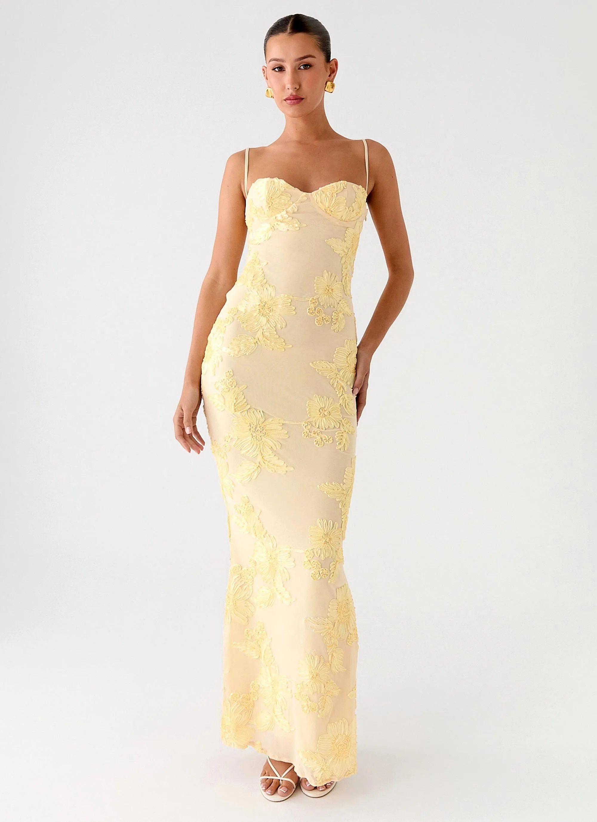 That Girl Maxi Dress - Lemon Versatile Cut
