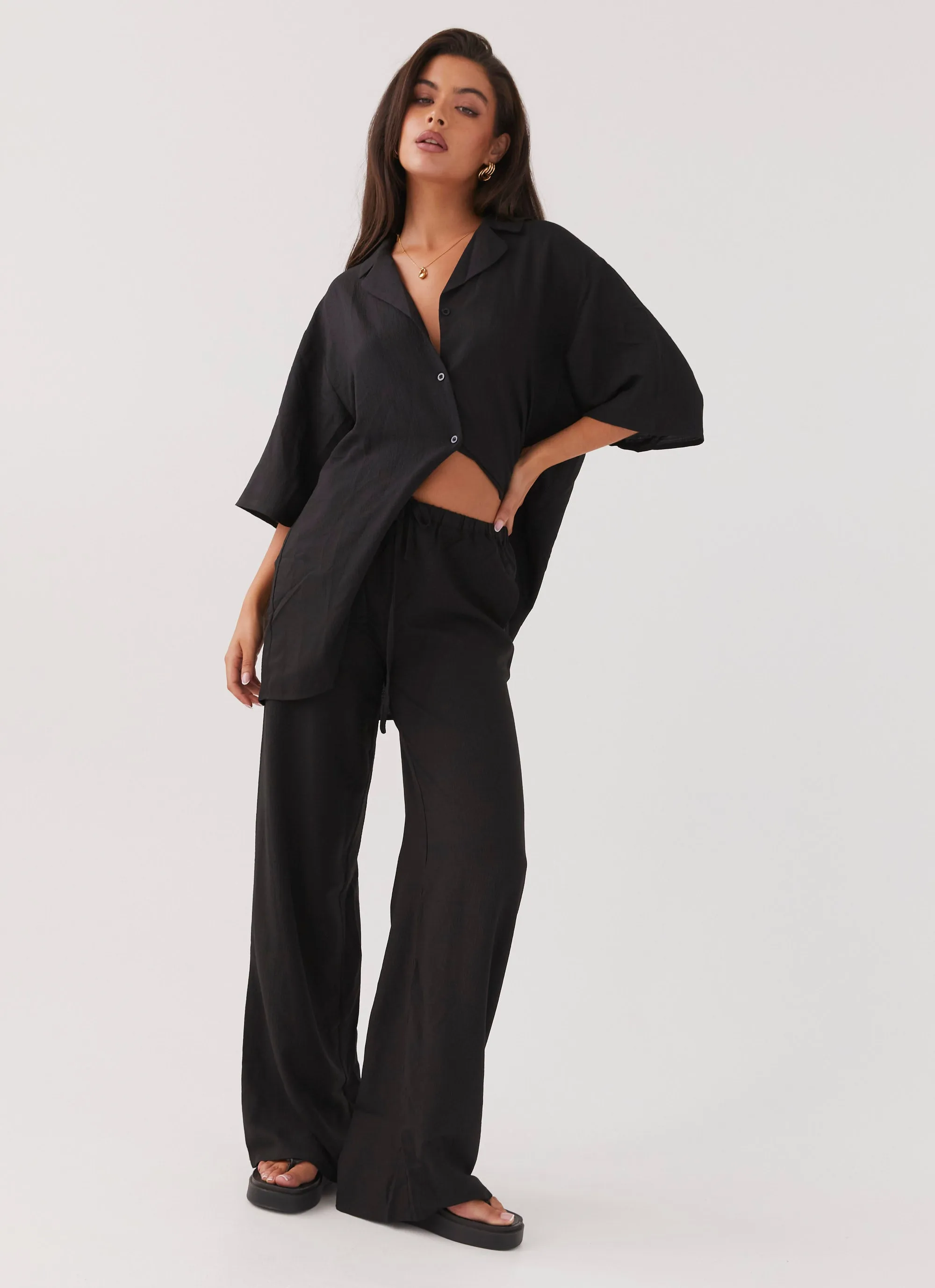 The Good Days Pants - Black Lightweight Fabric