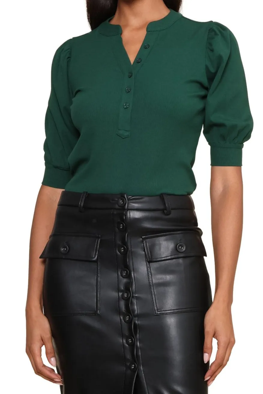 The Jill Ribbed Top BreathableBack OdorResistantFinish