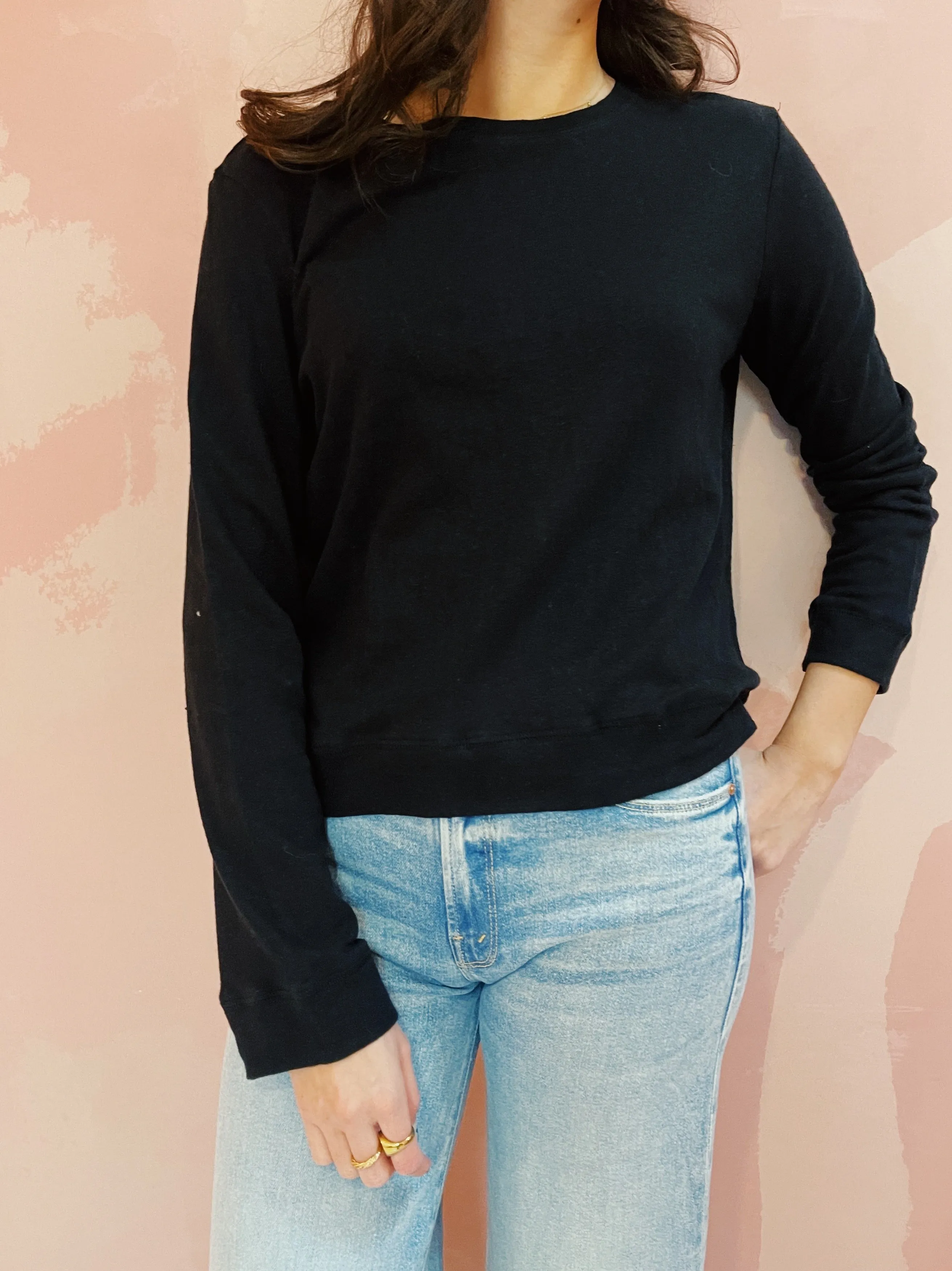 The Rylee Top Black Reinforced Seams RawEdgedDesign