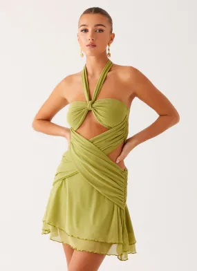 Cool Elegance Helsa Mini Dress - Green