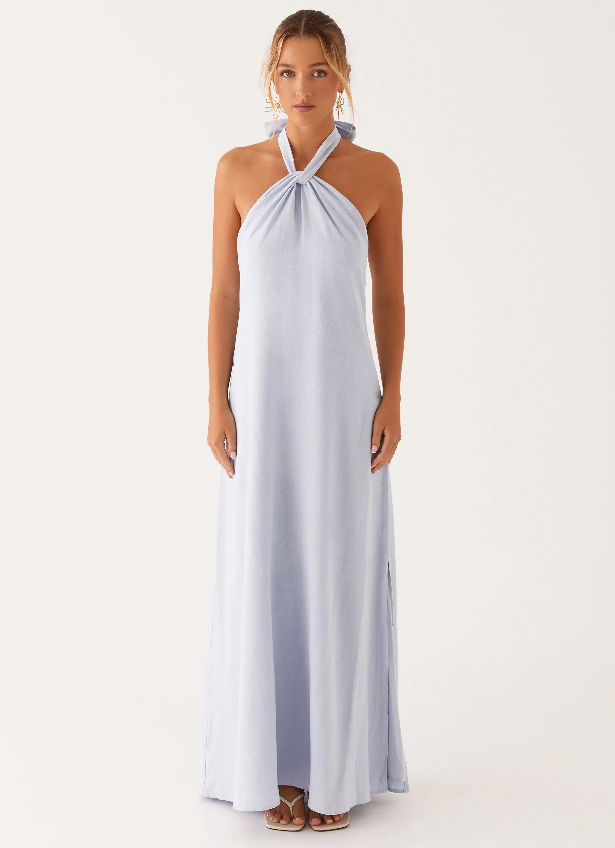 Inclusive Fit Golden Child Linen Maxi Dress - Blue