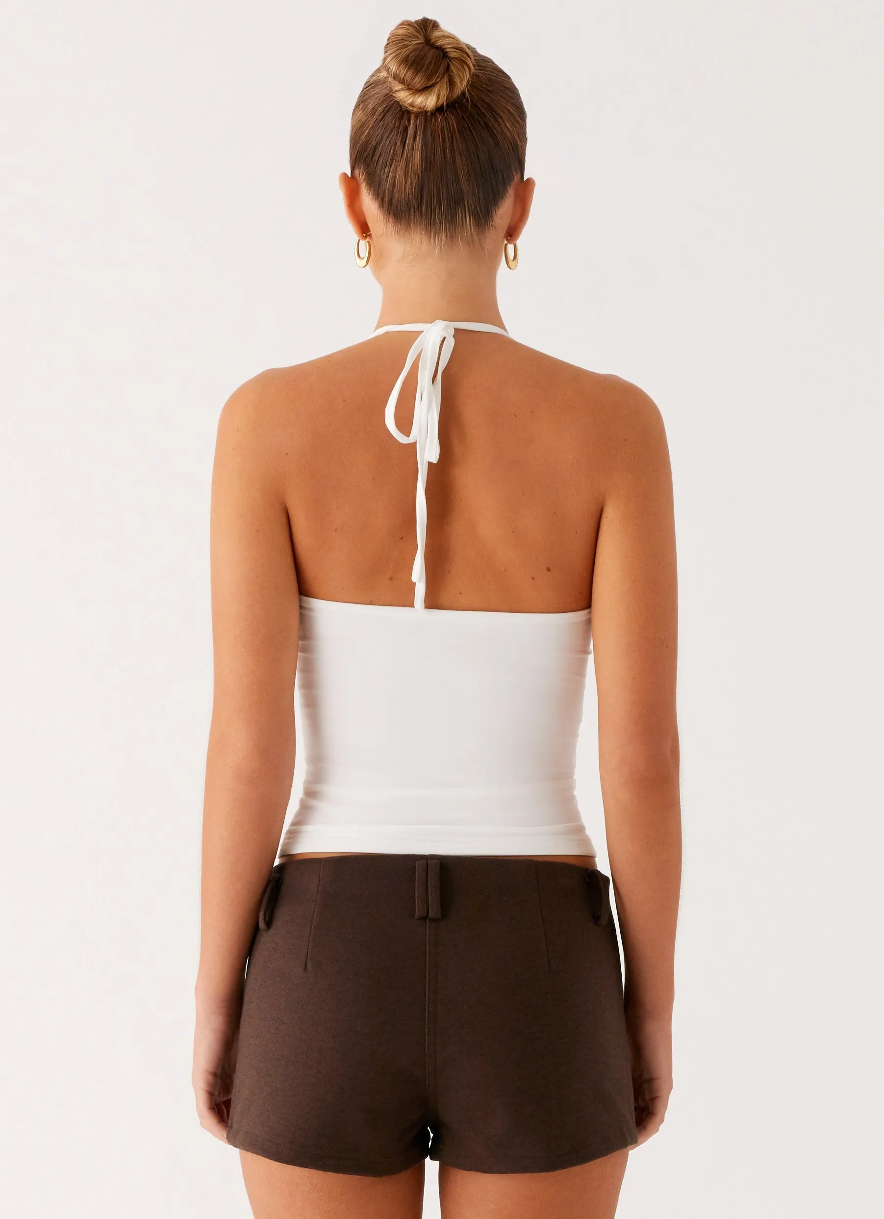 RelaxedSilhouette Reinforced Hems Palm Beach Top - Ivory