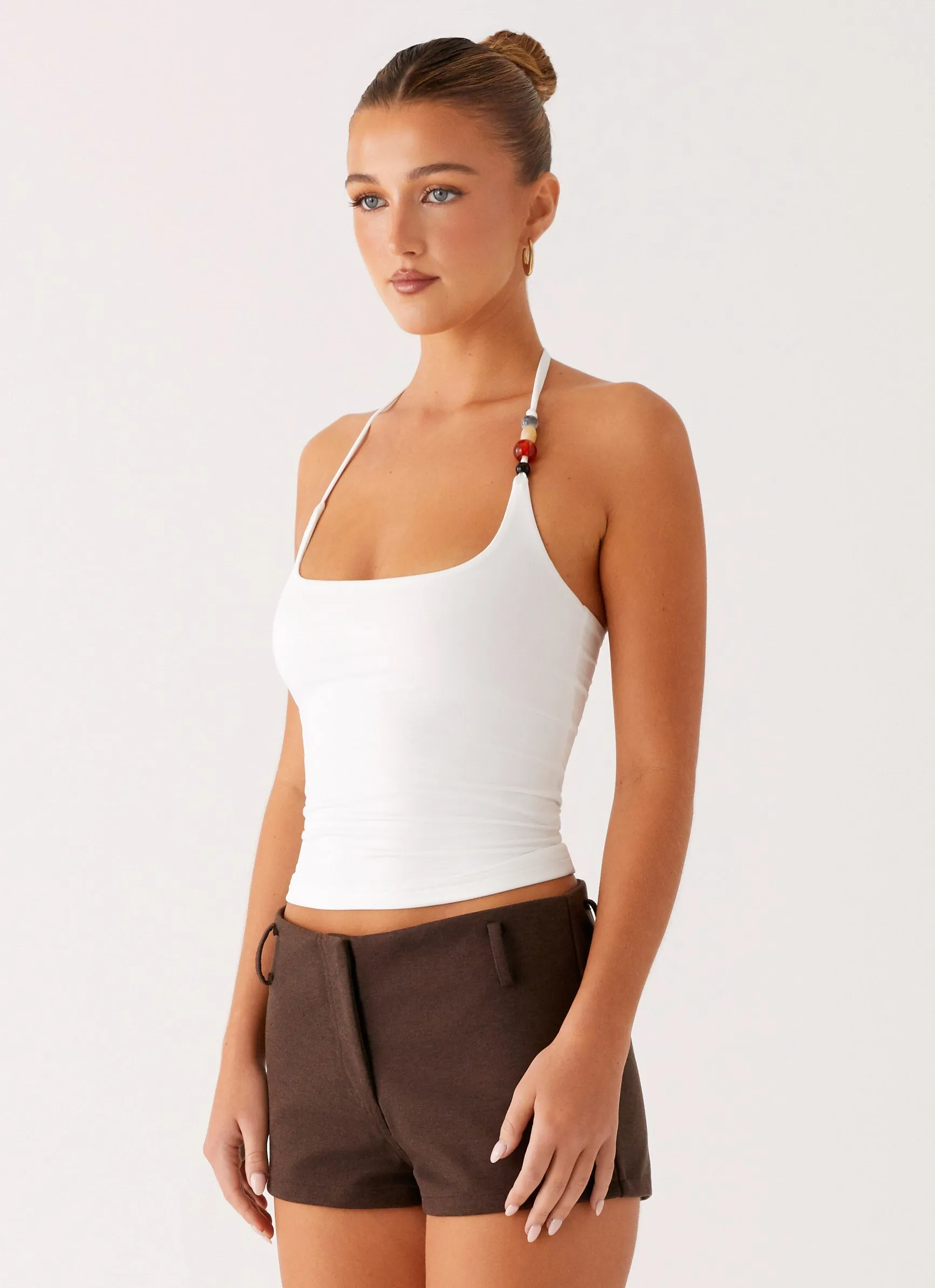 Compression Fit Palm Beach Top - Ivory