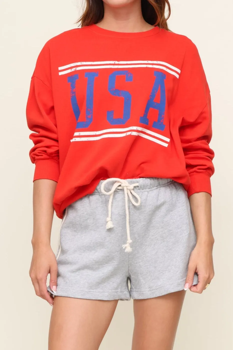 Winter Layer Anti Pilling Finish Usa Sunday Sweatshirt