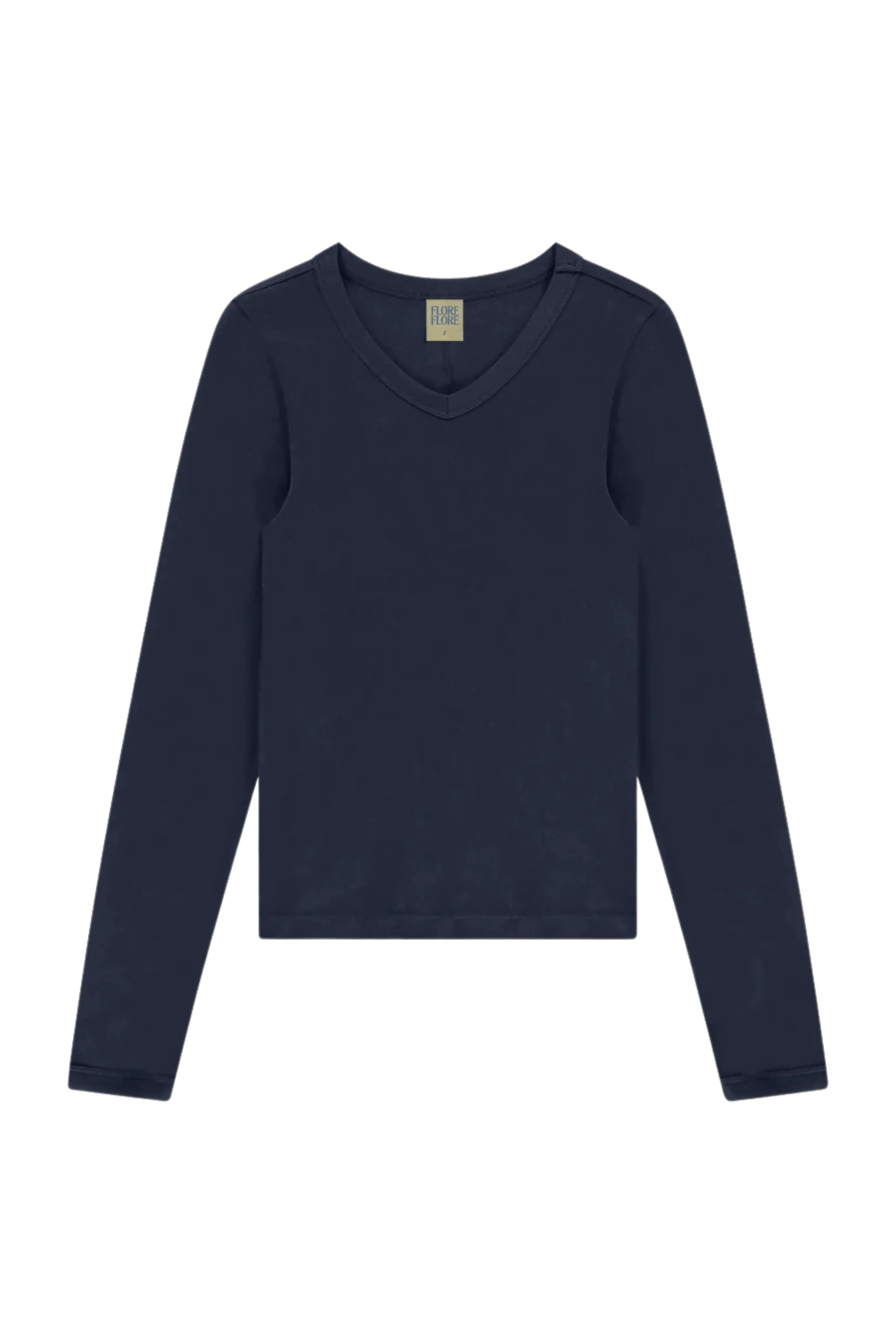 Jill Long Sleeve Tee in Navy Non Irritating Seam Finish FlexFoamInserts