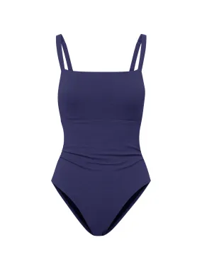 Jori One Piece In Navy Texture Layered Stitching