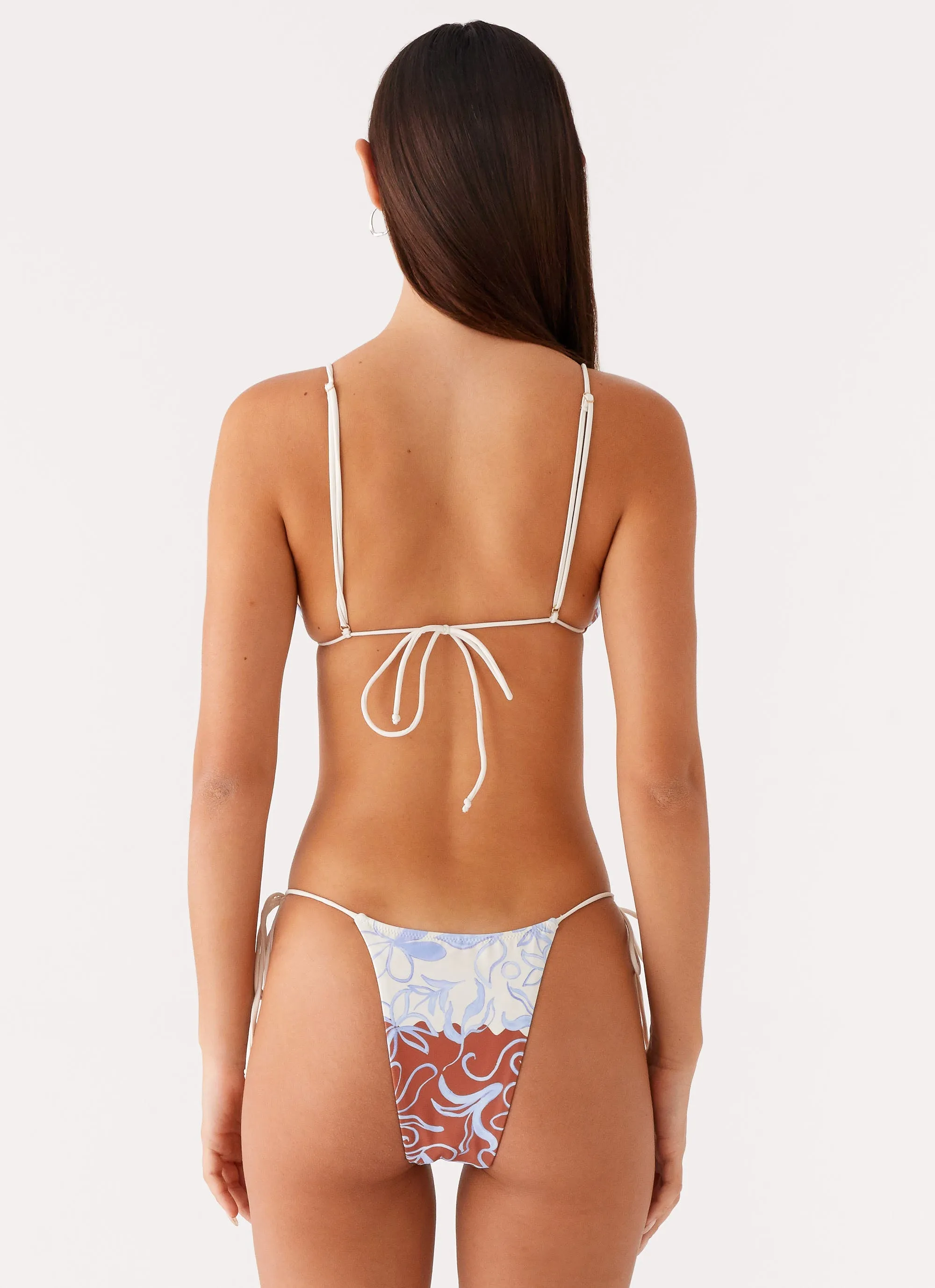 Ryland Bead Bikini Top - Bloom Wave Print Quick Fastening Clips Adjustable