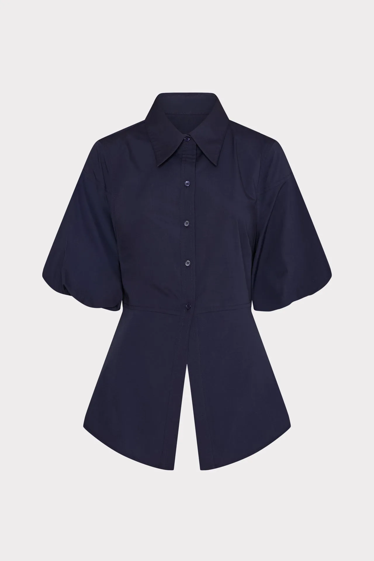 TaglessDesign Tie Back Poplin Button Down Shirt