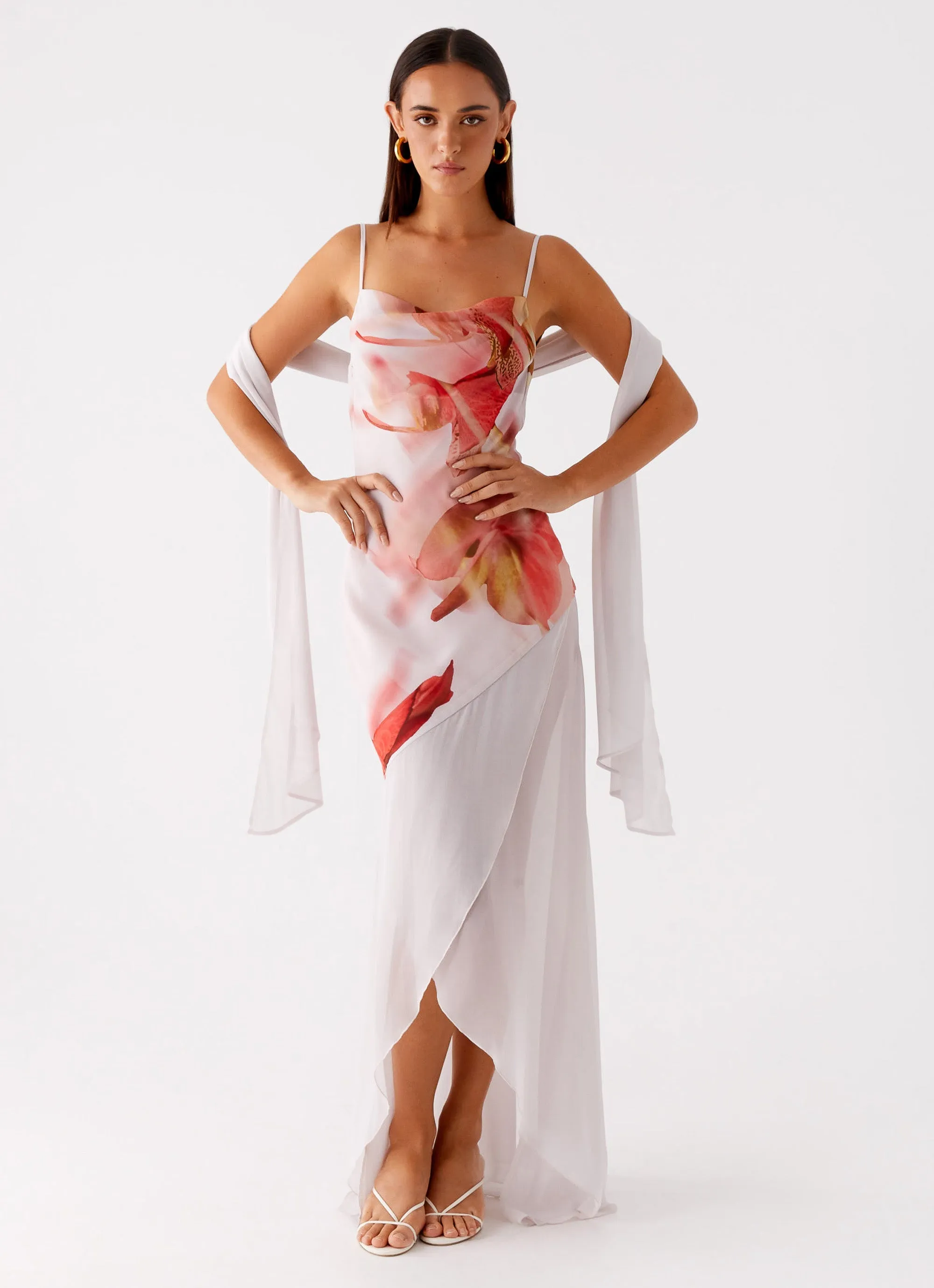 Loire Maxi Dress - Peach Rose Shade Soft