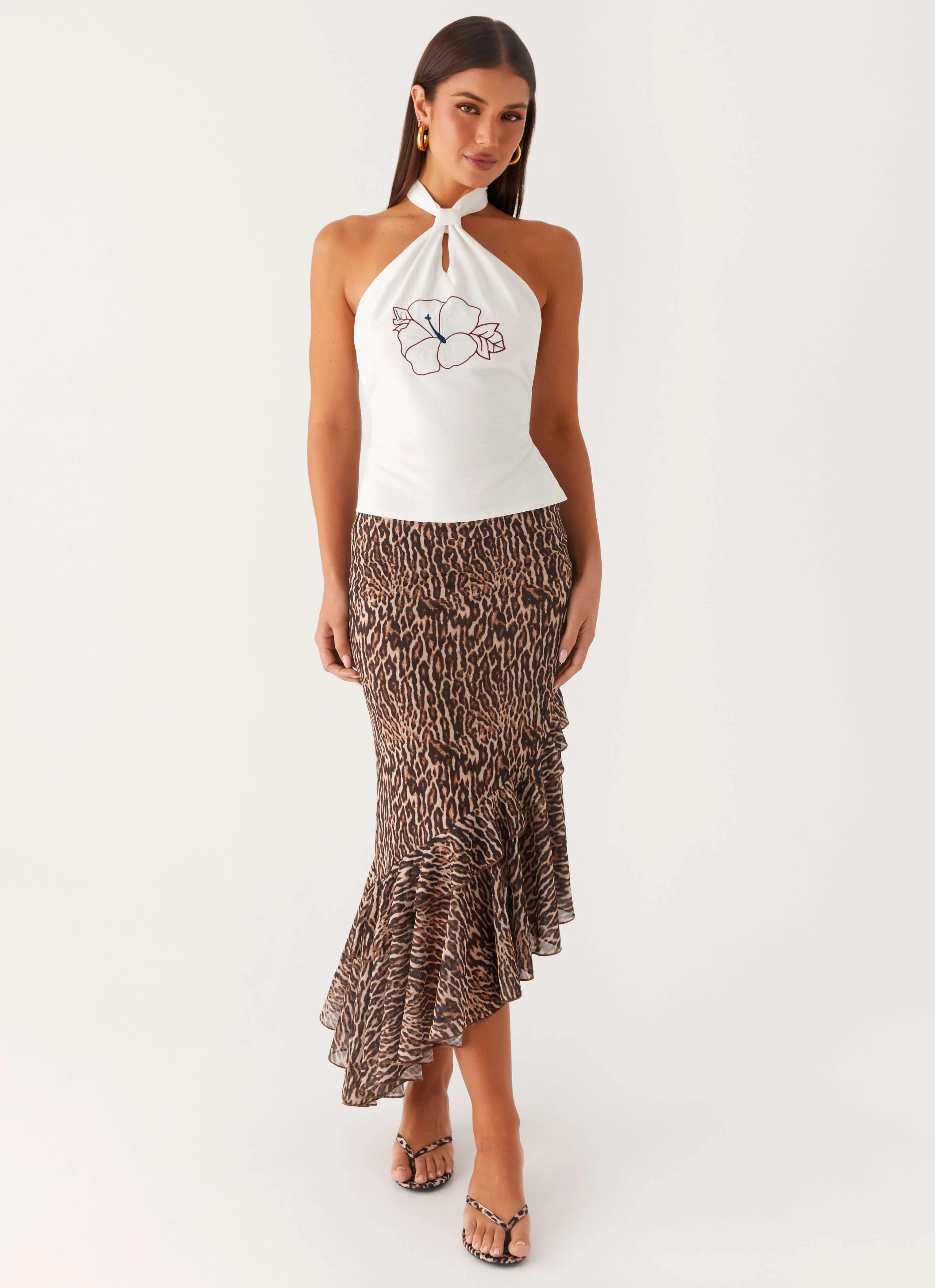 Wild Tide Midi Skirt - Cheetah Windproof Membrane Adjustable Belt Loops