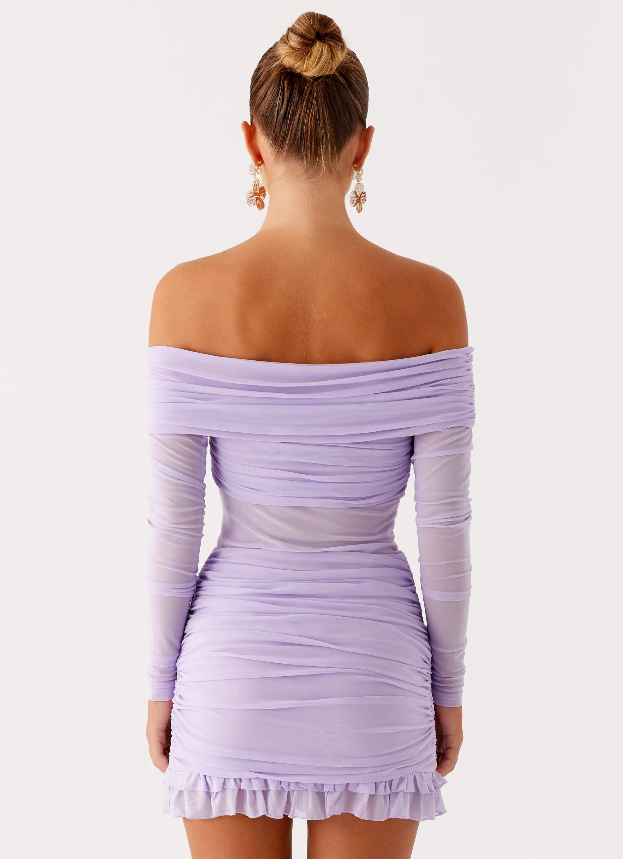 Ethically Made Tiff Long Sleeve Mini Dress - Lilac