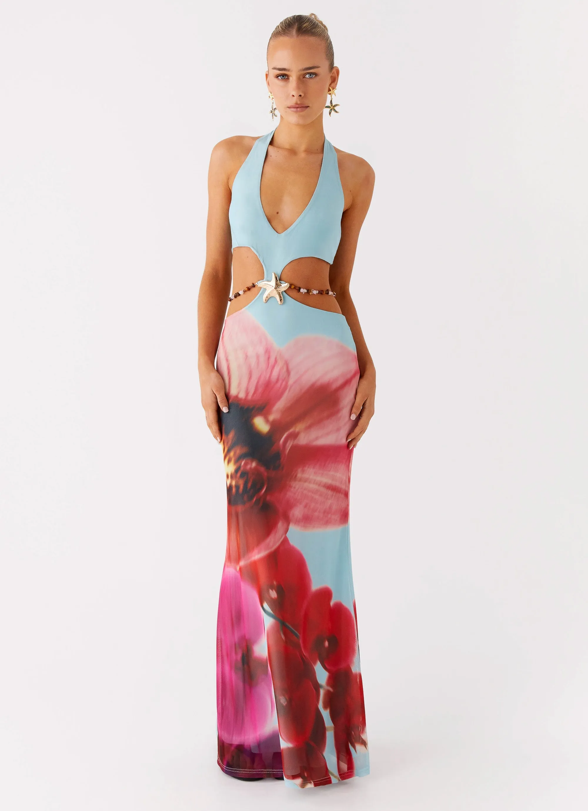 Time To Dance Maxi Dress - Turquoise Bloom Urban Motion Wedding Style
