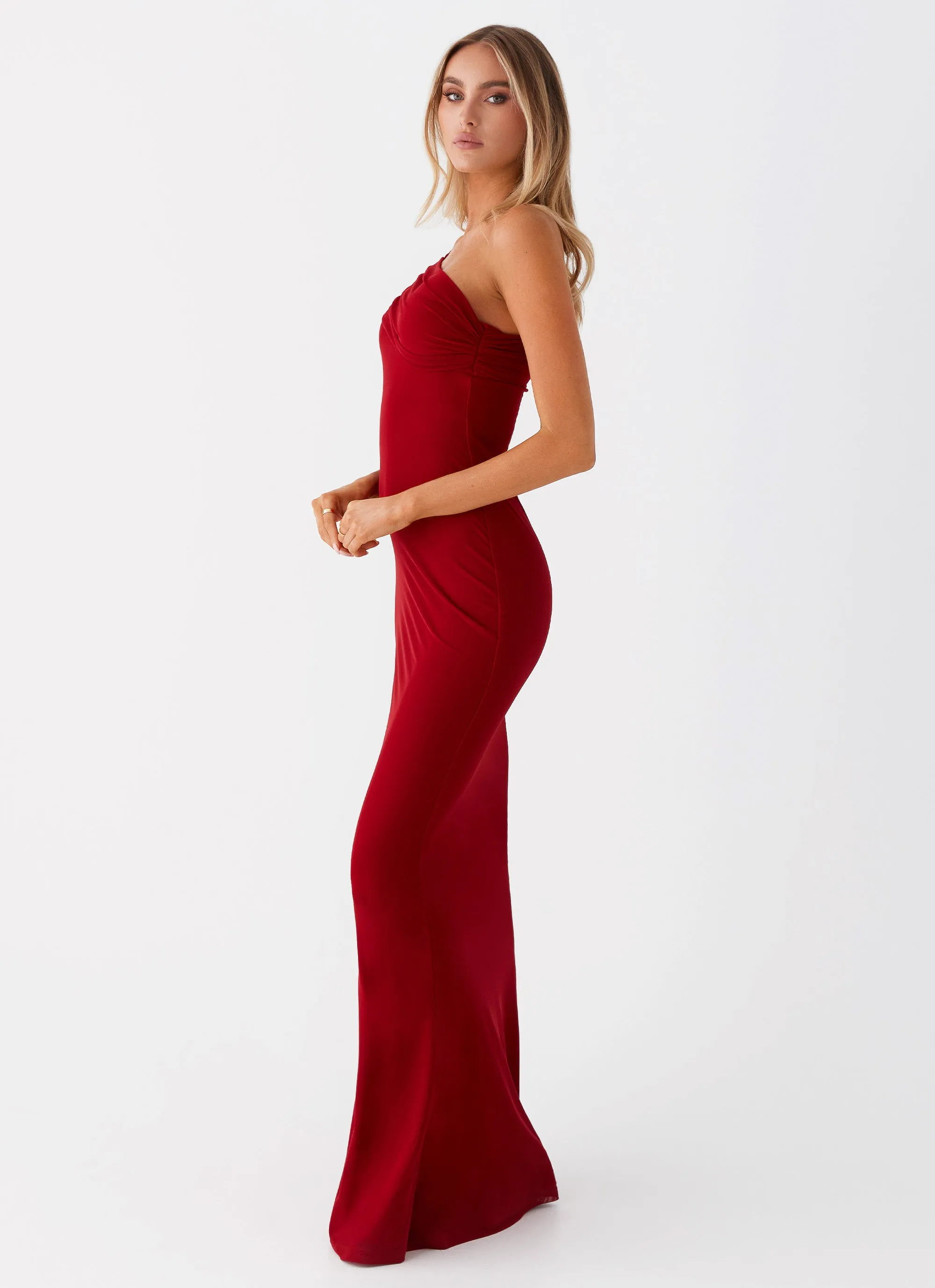 Reine Maxi Dress - Red Lunch Date