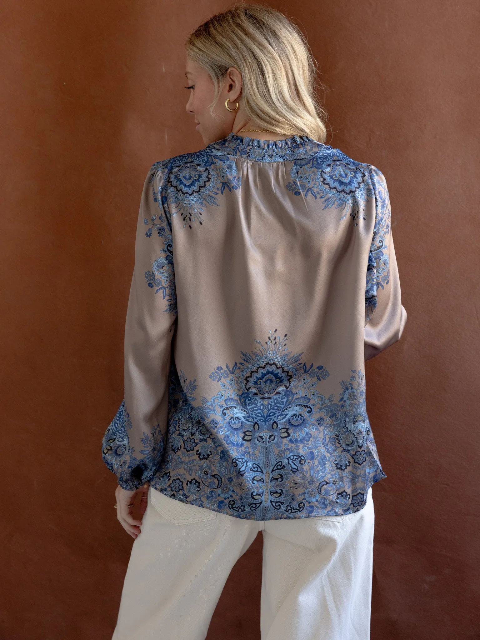 Carmen Paisley Blouse Non Slip Shoulder Seams
