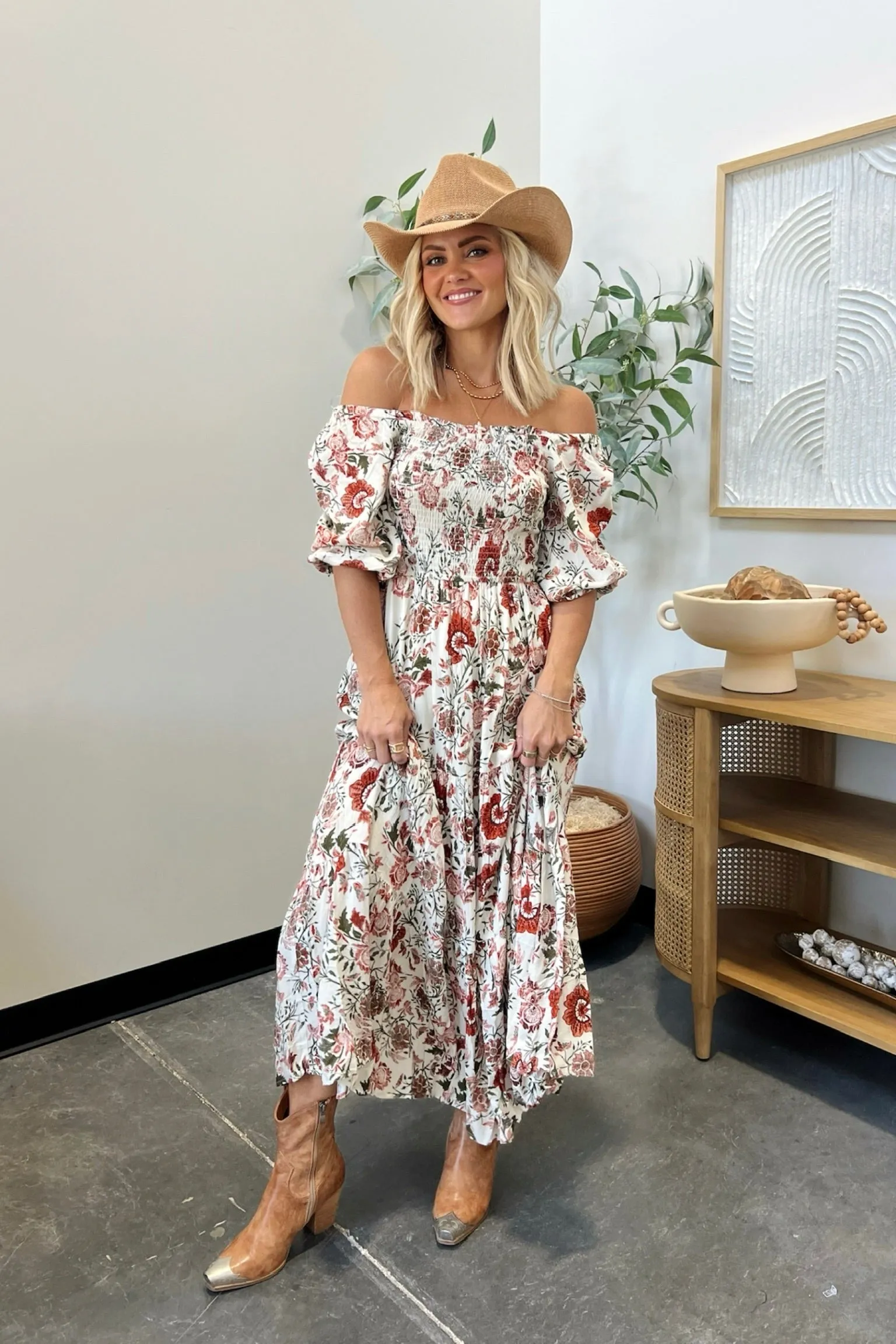 Too Cute to Cancel Smocked Dress Functional Comfort