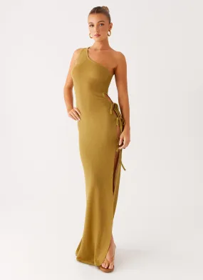 Zarnella Maxi Dress - Lime Retro Vibes Floor-Length
