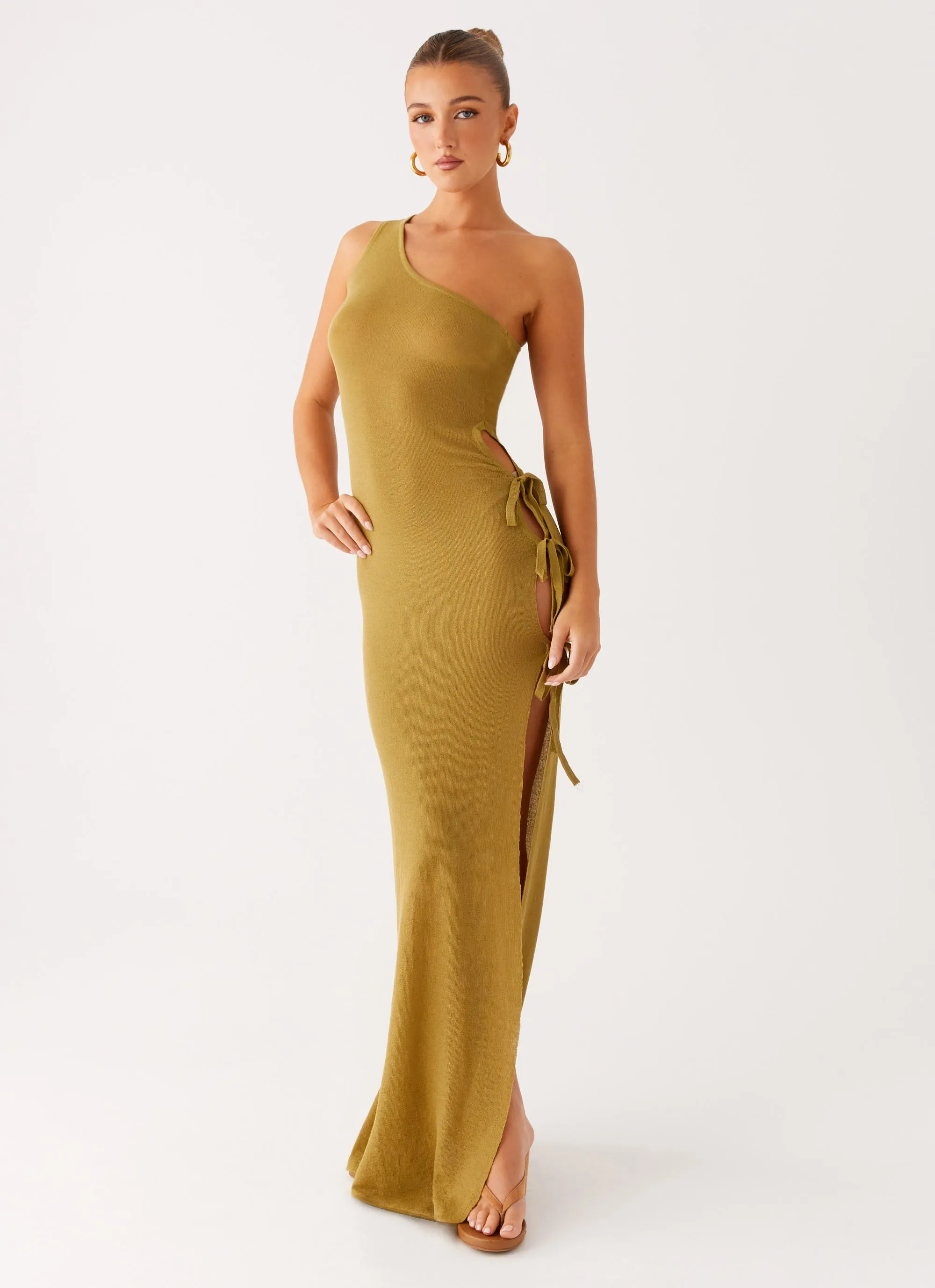 Zarnella Maxi Dress - Lime Retro Vibes Floor-Length
