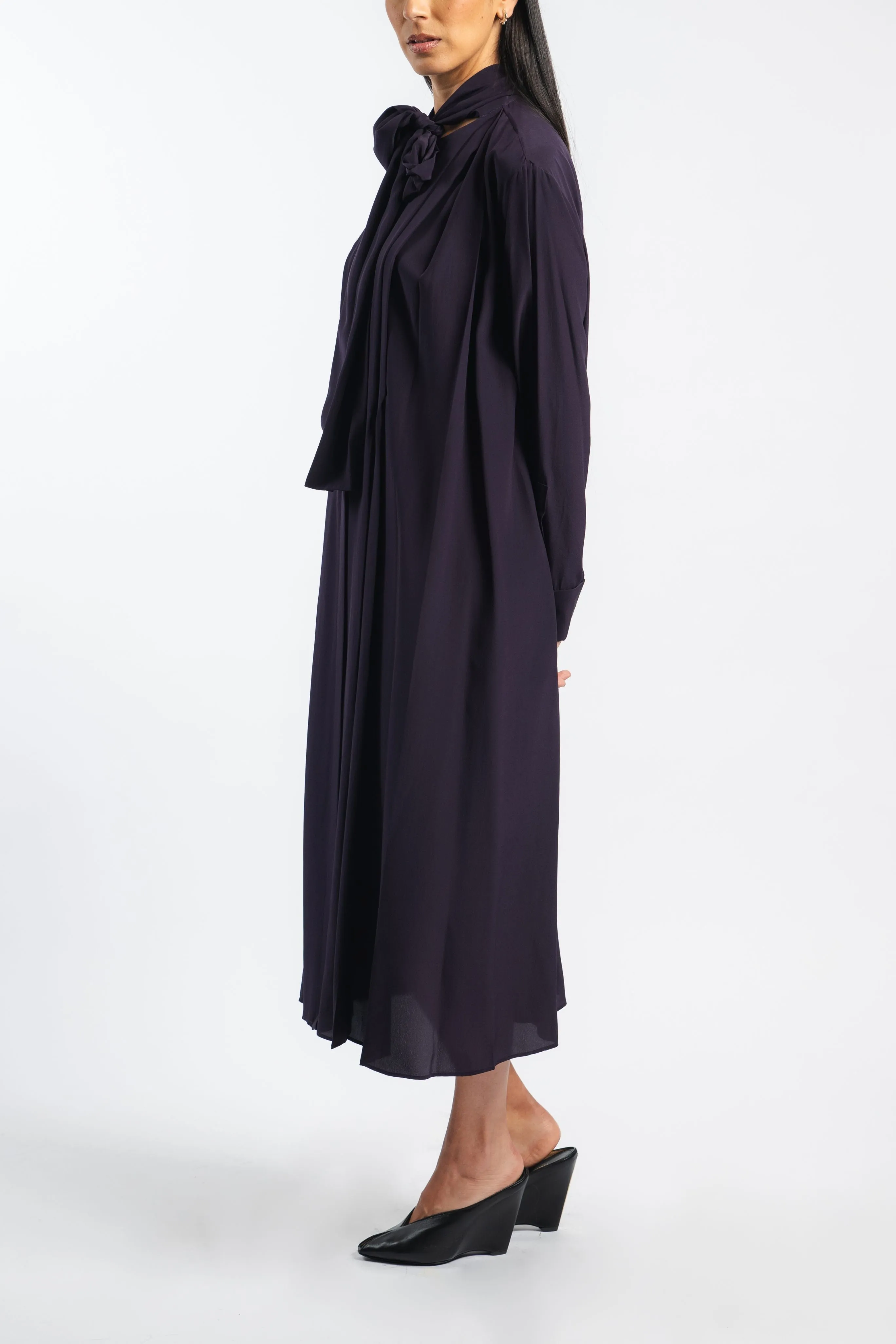 Scarf Tie Dress Cozy Layering Easy Draping